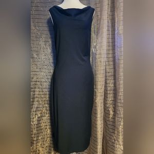 Le Chateau black dress with swoop neck